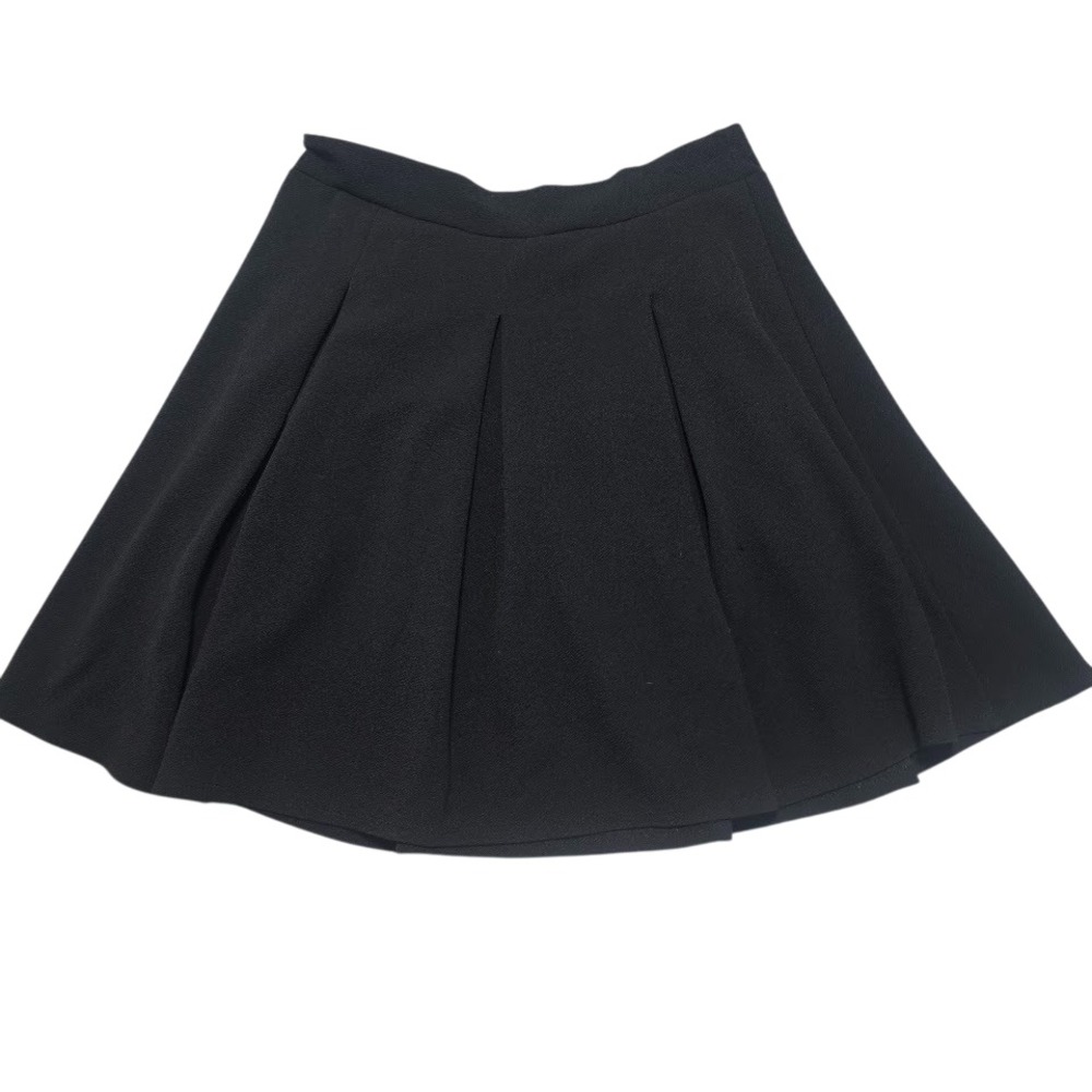 Charlotte Russe Skater Skirt Women XL Black Pleated Dark Academia Schoolgirl Emo